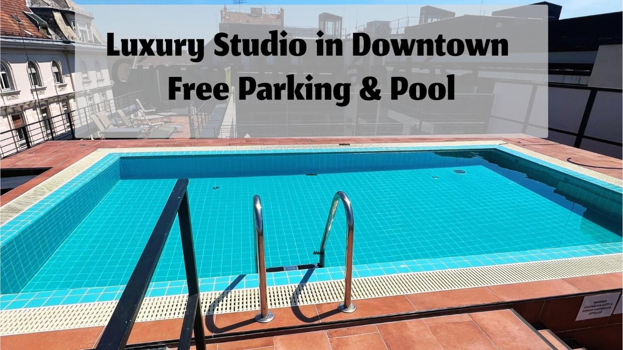 Luxe Central Studio With Pool, Parking & Ac Boedapest Buitenkant foto